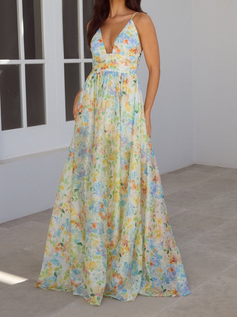 Hello Molly Exclusive Buttercup Fields Maxi Dress Pastel Florals Size 4/Small